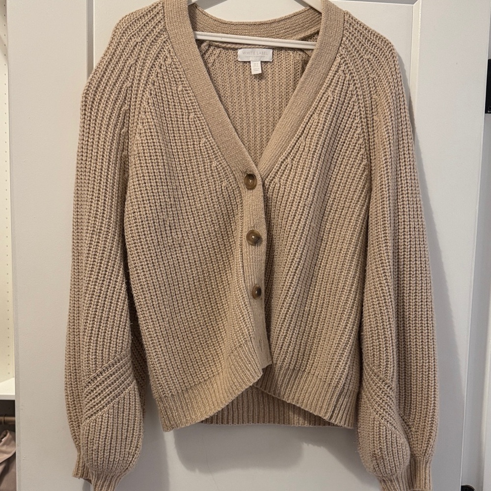 The White Company Beige Knit Cardigan